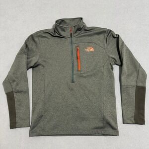 The North Face 1/2 Zip Sweatshirt Long Sleeve Heather Gray Mens Size Medium